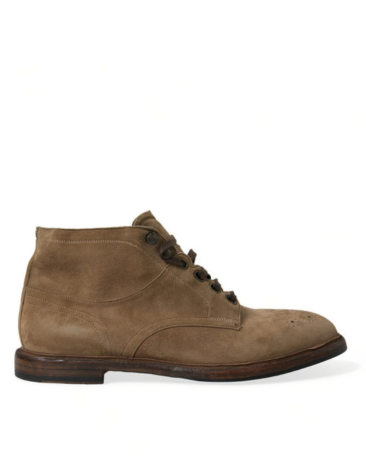 Dolce &amp; Gabbana Elegantes botines de piel con cordones