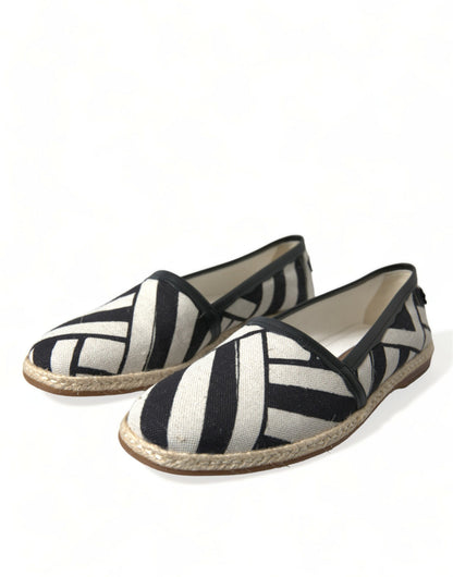 Dolce &amp; Gabbana Chic Striped Canvas Espadrilles