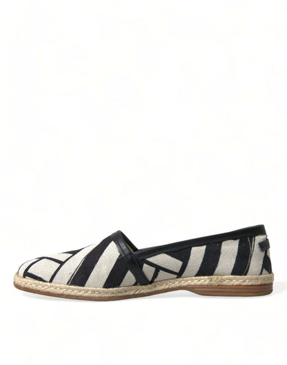 Dolce &amp; Gabbana Chic Striped Canvas Espadrilles