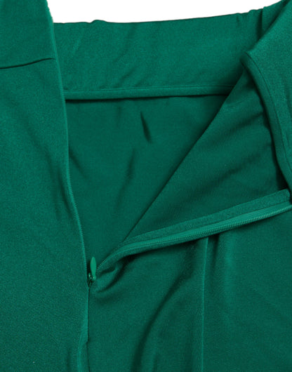 Dolce &amp; Gabbana Leggings verdes de diseñador de cintura alta