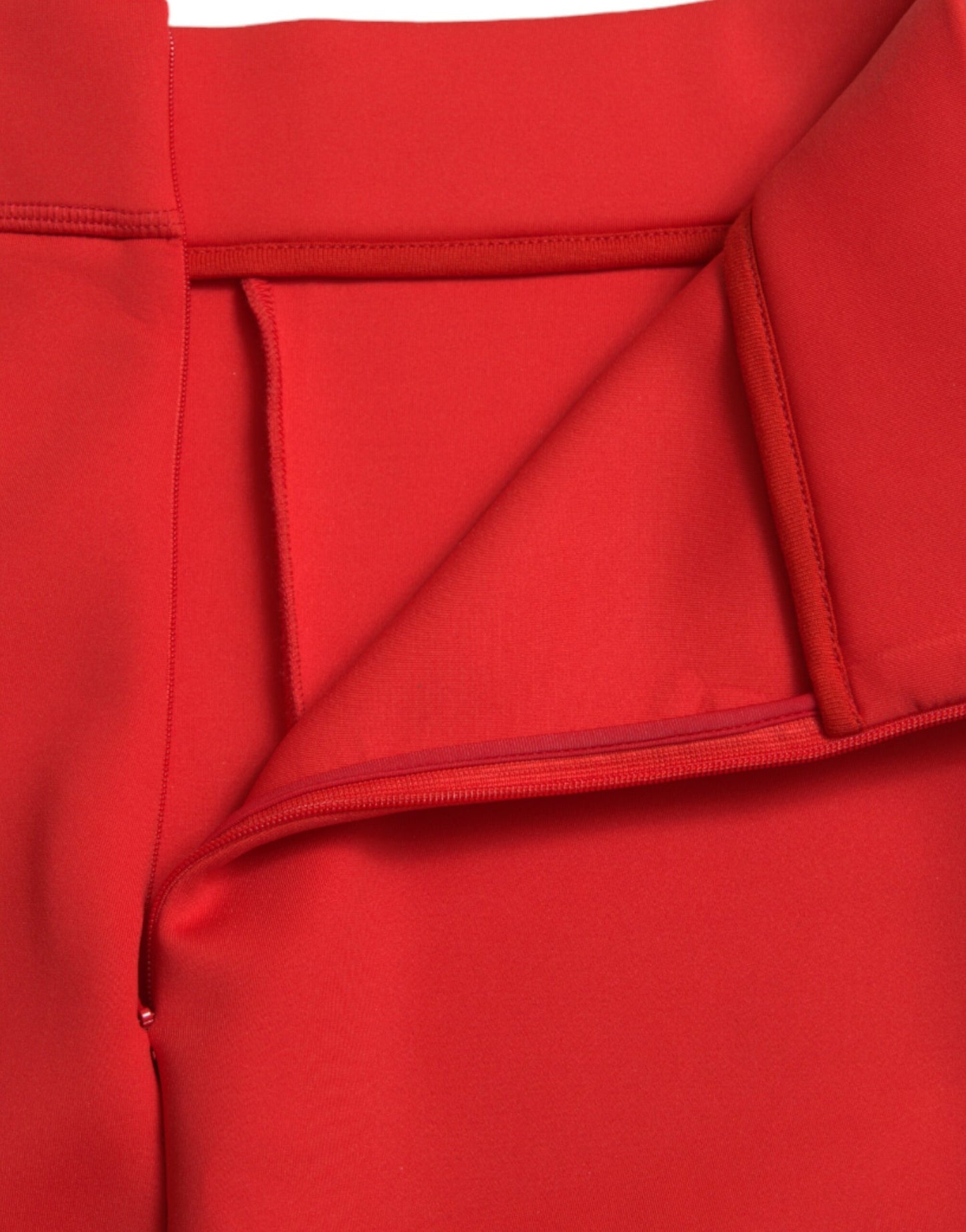 Dolce &amp; Gabbana Elegant High Waist Red Leggings