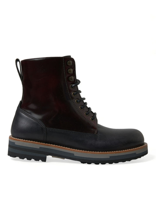 Dolce &amp; Gabbana Elegantes botas de piel bicolor