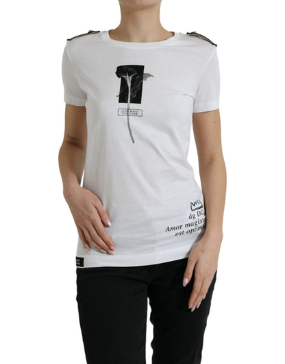 Dolce &amp; Gabbana Camiseta elegante monocromática con cuello redondo
