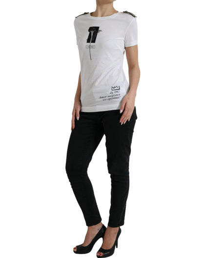 Dolce &amp; Gabbana Camiseta elegante monocromática con cuello redondo