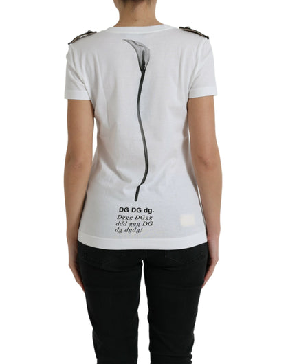 Dolce &amp; Gabbana Camiseta elegante monocromática con cuello redondo