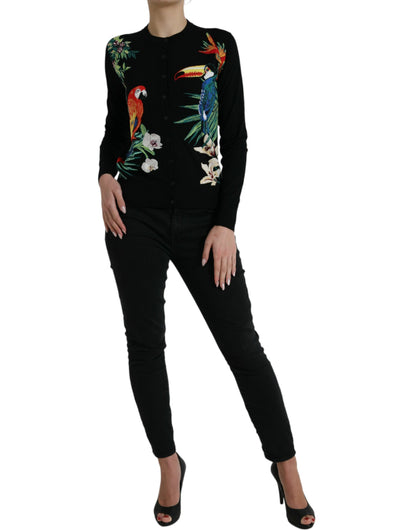 Dolce &amp; Gabbana Elegante cárdigan estampado de lana y seda