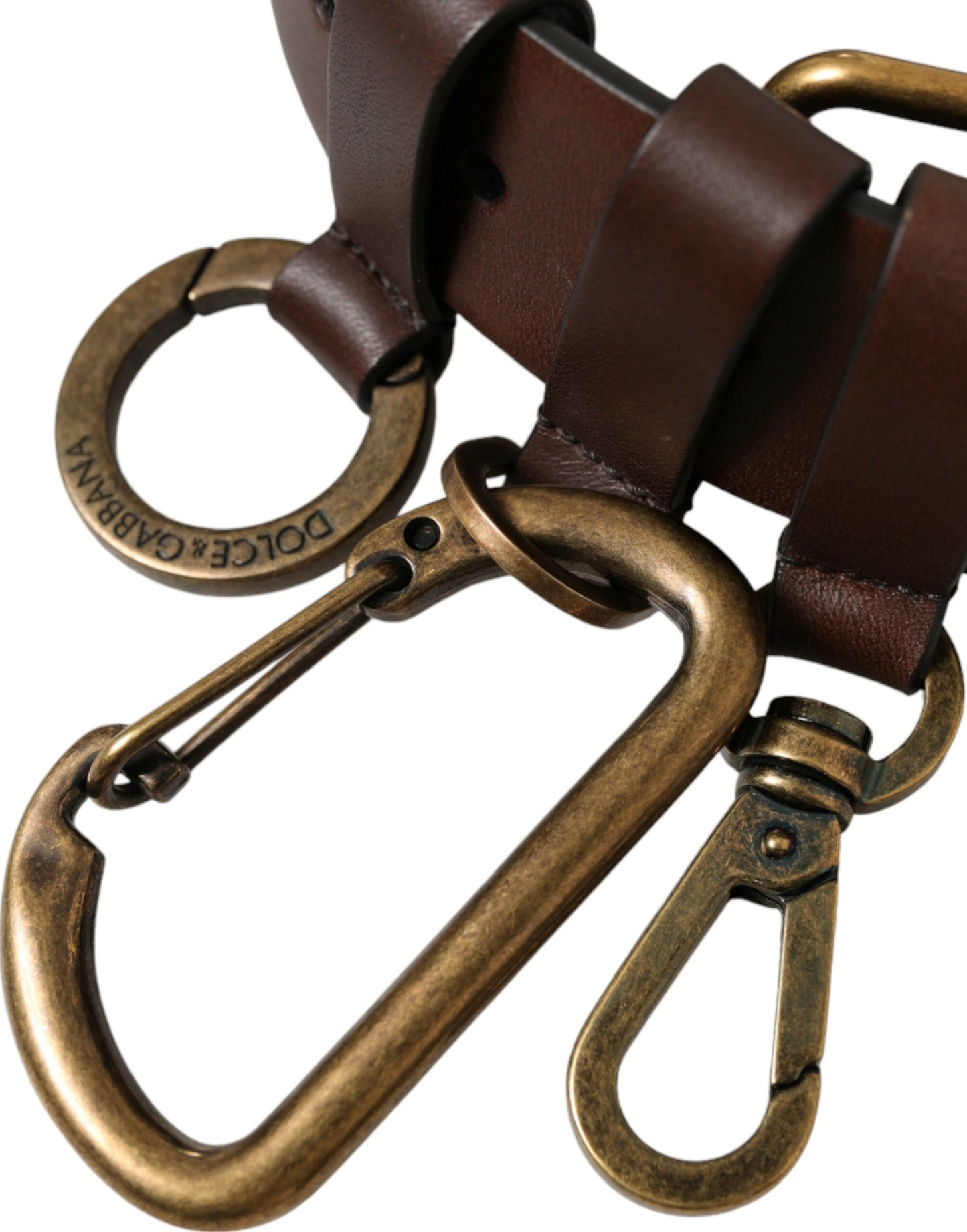 Dolce &amp; Gabbana Elegant Brown Calf Leather Belt - Timeless Accessory