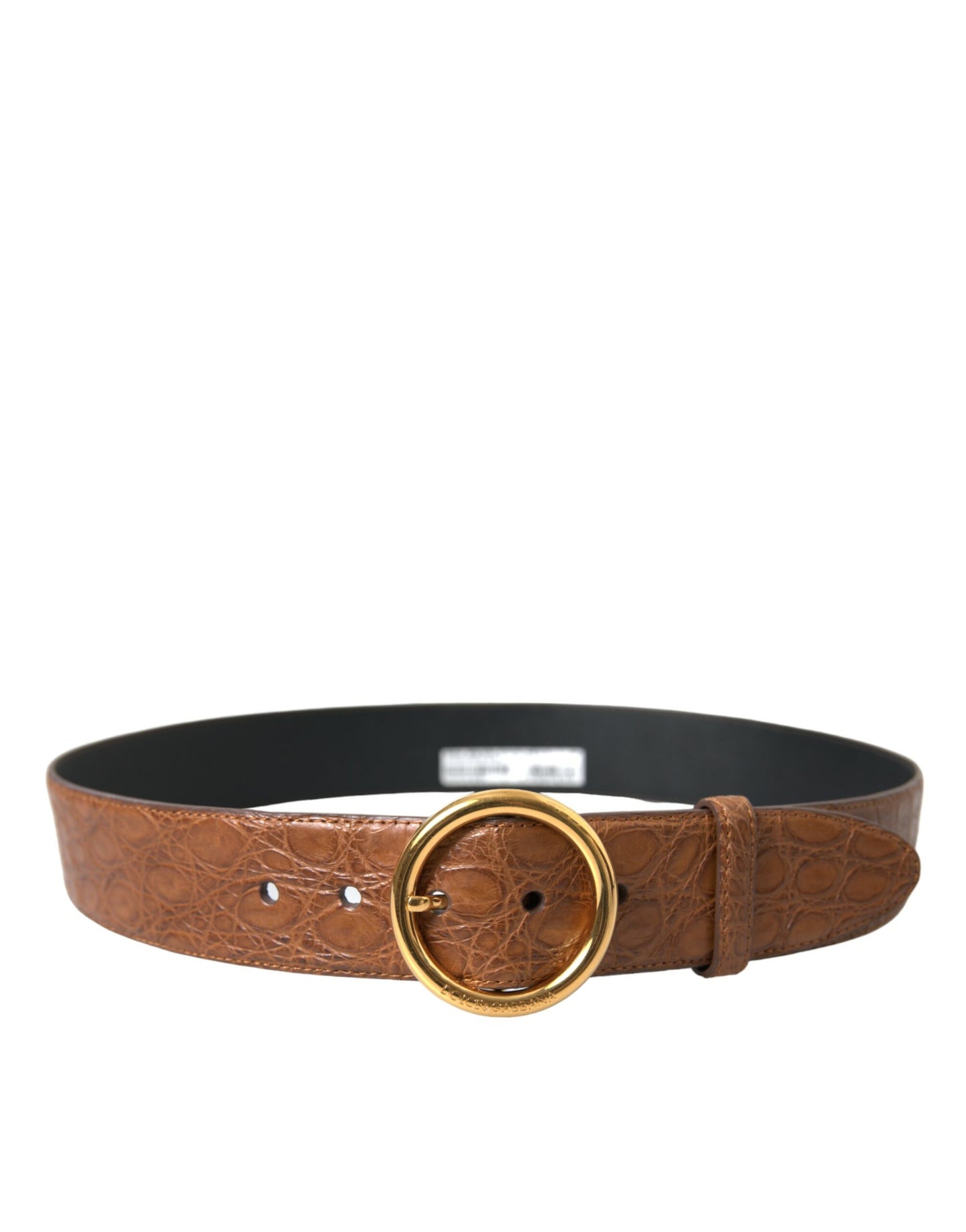 Dolce &amp; Gabbana Elegant Exotic Leather Belt - Rich Brown