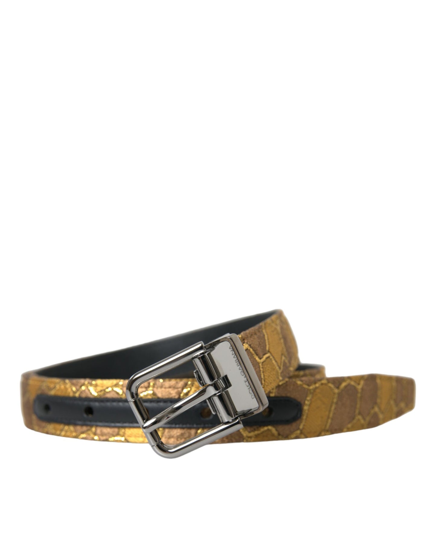 Dolce &amp; Gabbana Elegant Gold Leather Belt