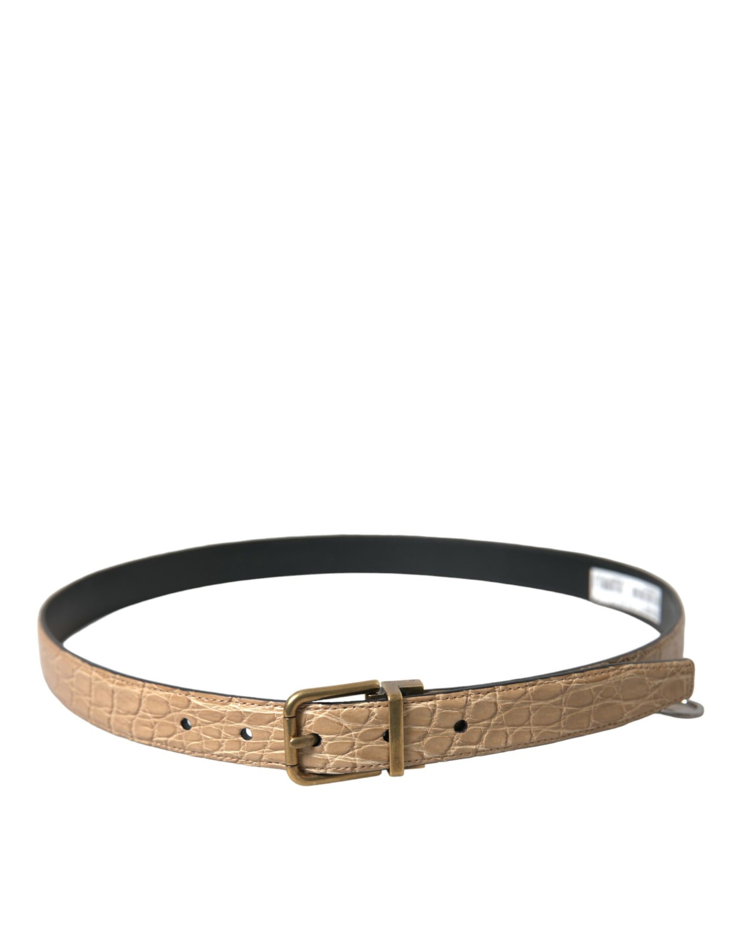 Dolce &amp; Gabbana Elegant Beige Leather Belt