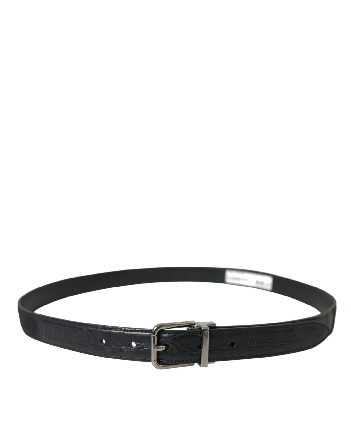 Dolce &amp; Gabbana Elegante cinturón de piel con hebilla de metal