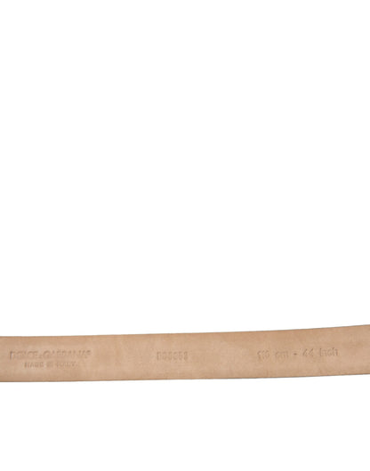 Dolce &amp; Gabbana Elegante cinturón de piel con llamativa hebilla
