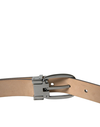 Dolce &amp; Gabbana Elegante cinturón de piel con llamativa hebilla
