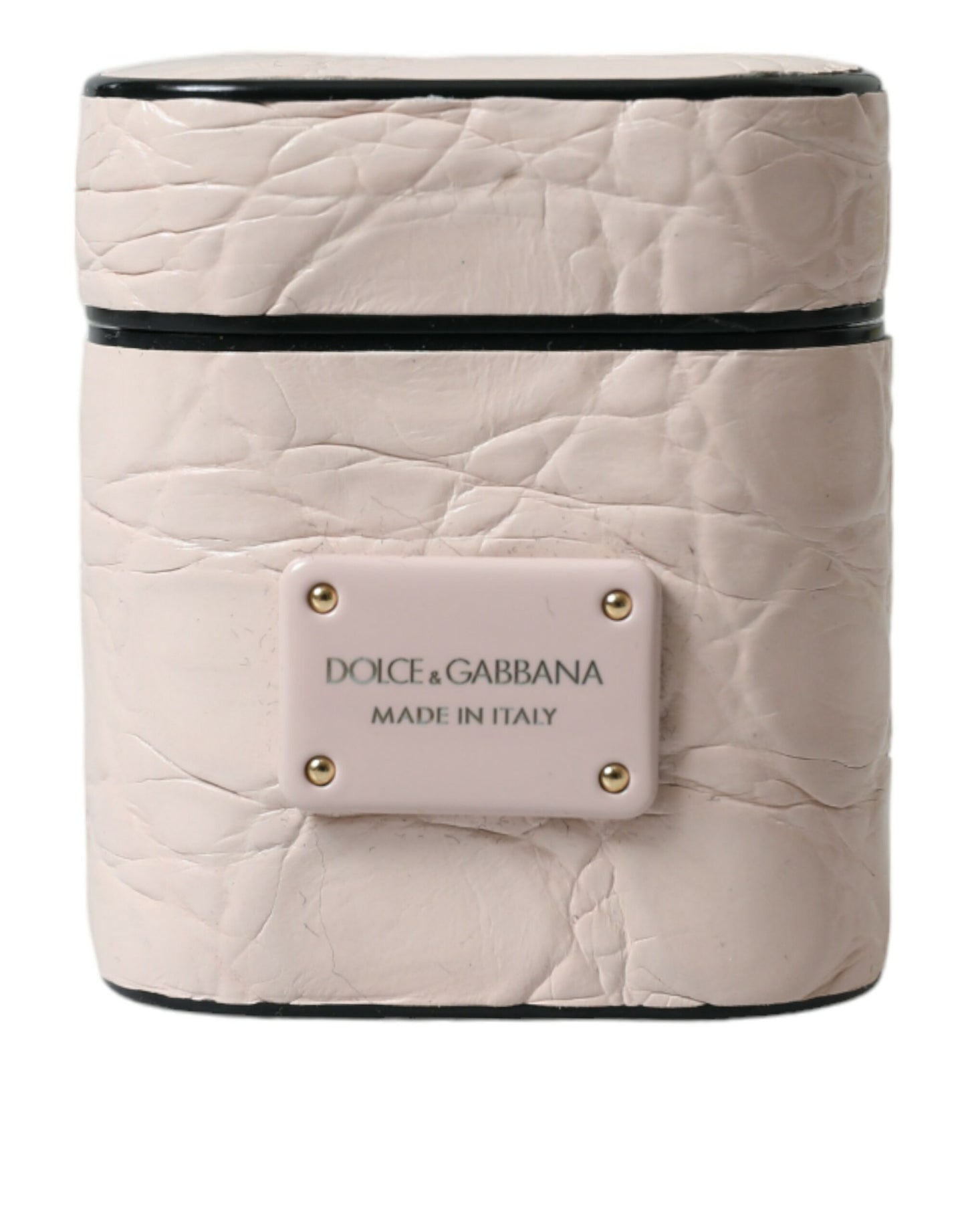 Dolce &amp; Gabbana Elegante funda para Airpod de cuero rosa claro