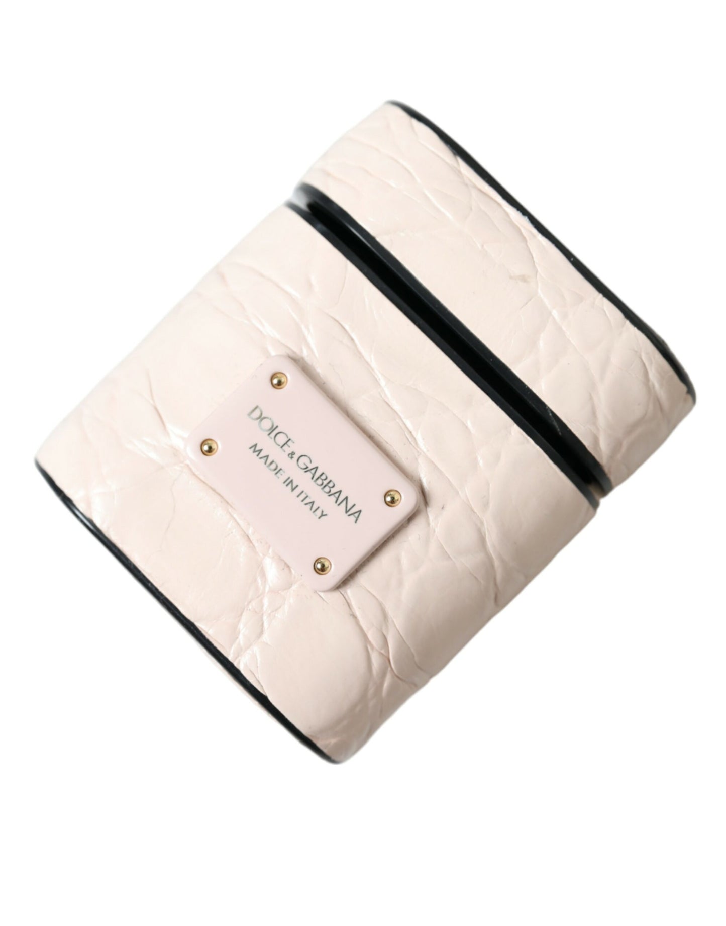 Dolce &amp; Gabbana Elegante funda para Airpod de cuero rosa claro