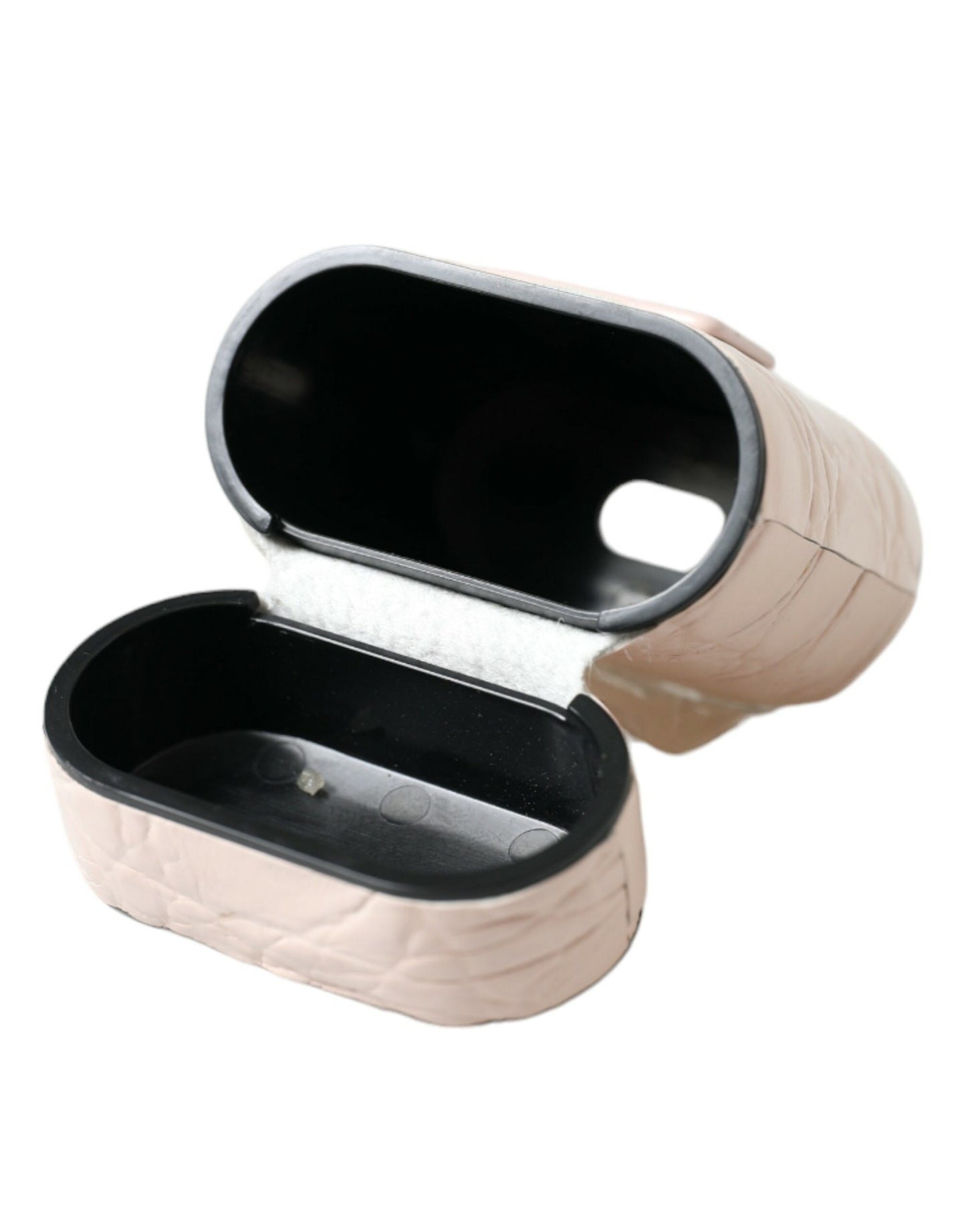 Dolce &amp; Gabbana Elegante funda para Airpod de cuero rosa claro