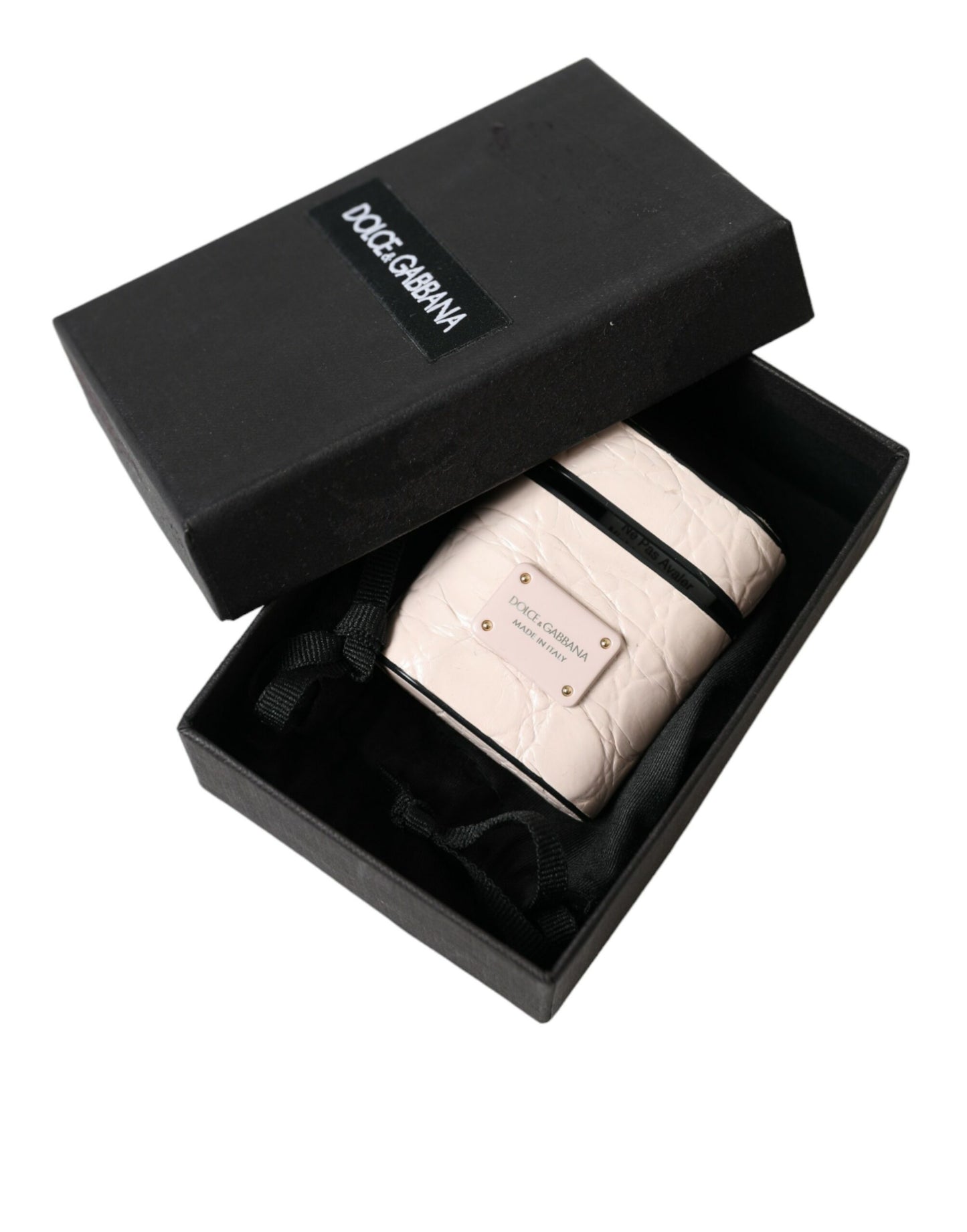 Dolce &amp; Gabbana Elegante funda para Airpod de cuero rosa claro