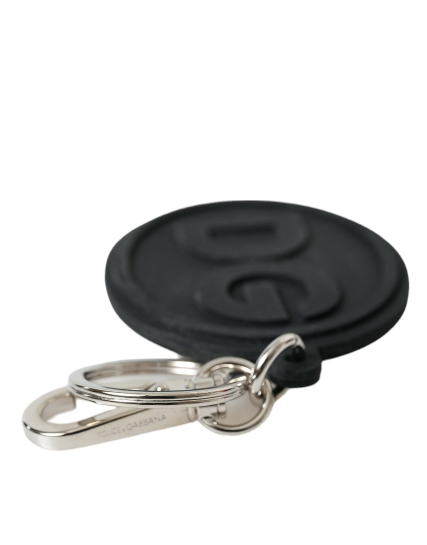 Porte-clés Dolce &amp; Gabbana Chic avec logo noir et argent