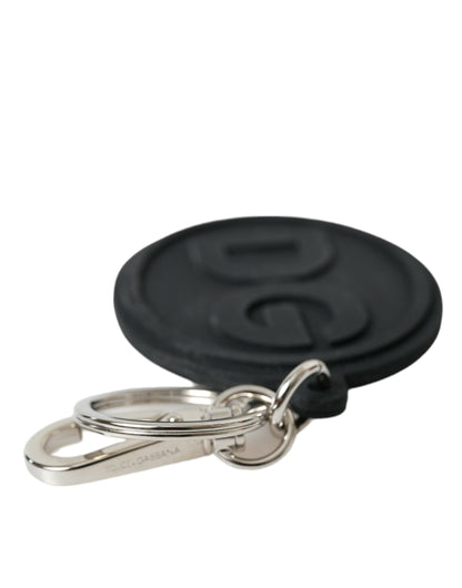 Porte-clés Dolce &amp; Gabbana Chic avec logo noir et argent