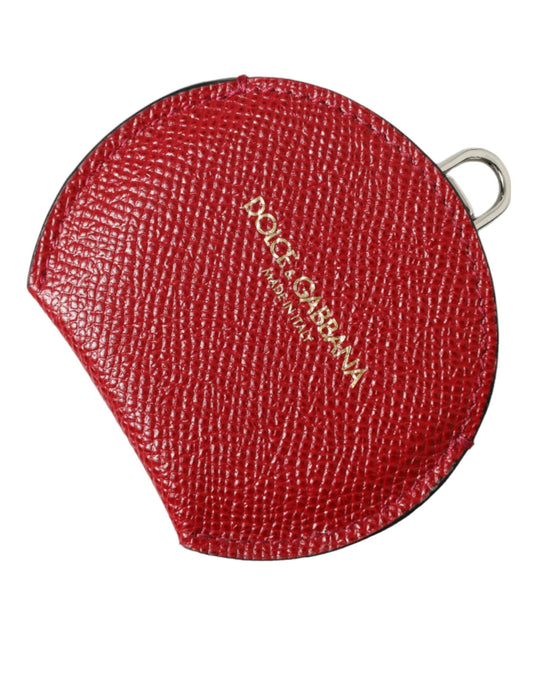 Dolce &amp; Gabbana Elegante soporte para espejo de cuero rojo