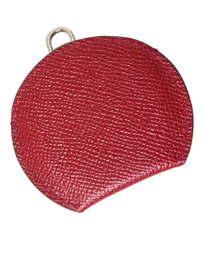 Dolce &amp; Gabbana Elegante soporte para espejo de cuero rojo