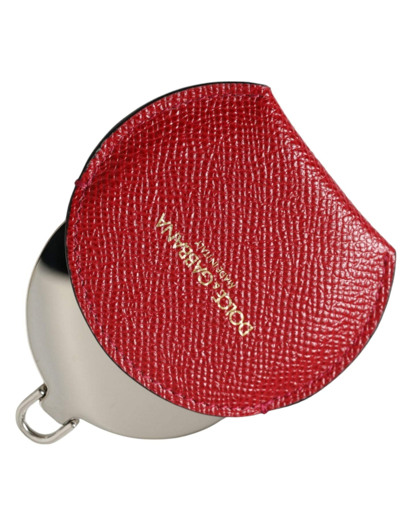 Dolce &amp; Gabbana Elegante soporte para espejo de cuero rojo