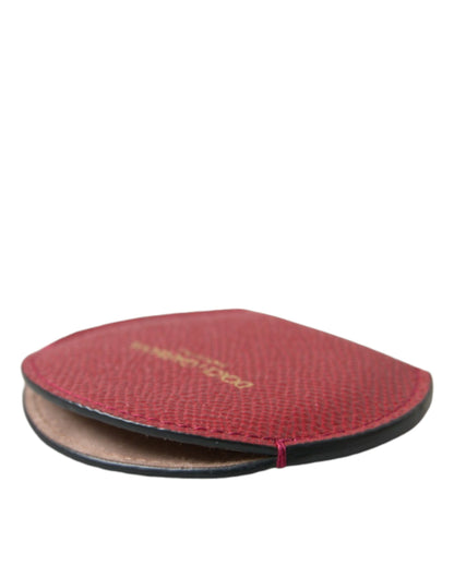 Dolce &amp; Gabbana Elegante soporte para espejo de cuero rojo