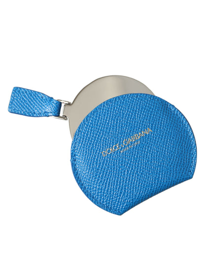 Dolce &amp; Gabbana Elegante soporte para espejo de cuero azul