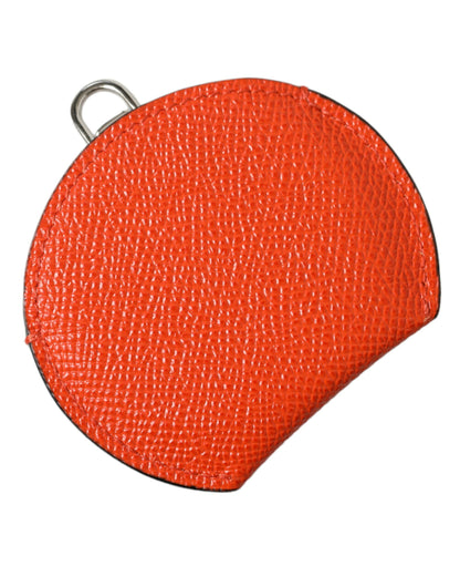 Dolce &amp; Gabbana Elegante soporte para espejo de cuero naranja