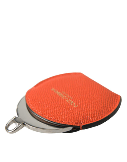 Dolce &amp; Gabbana Elegante soporte para espejo de cuero naranja