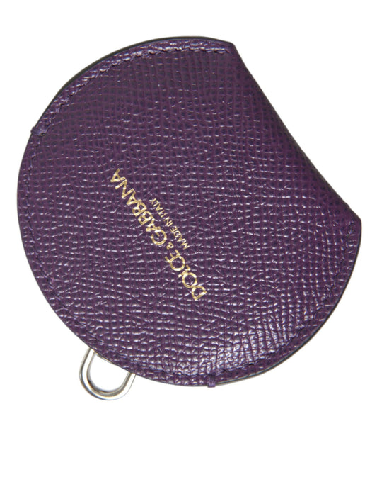 Dolce &amp; Gabbana Elegante soporte para espejo de cuero morado