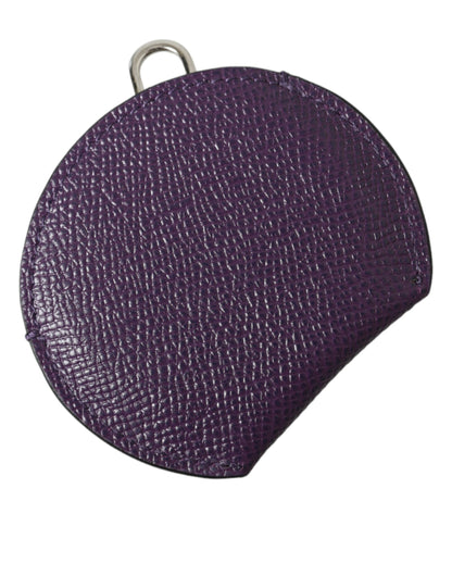 Dolce &amp; Gabbana Elegante soporte para espejo de cuero morado