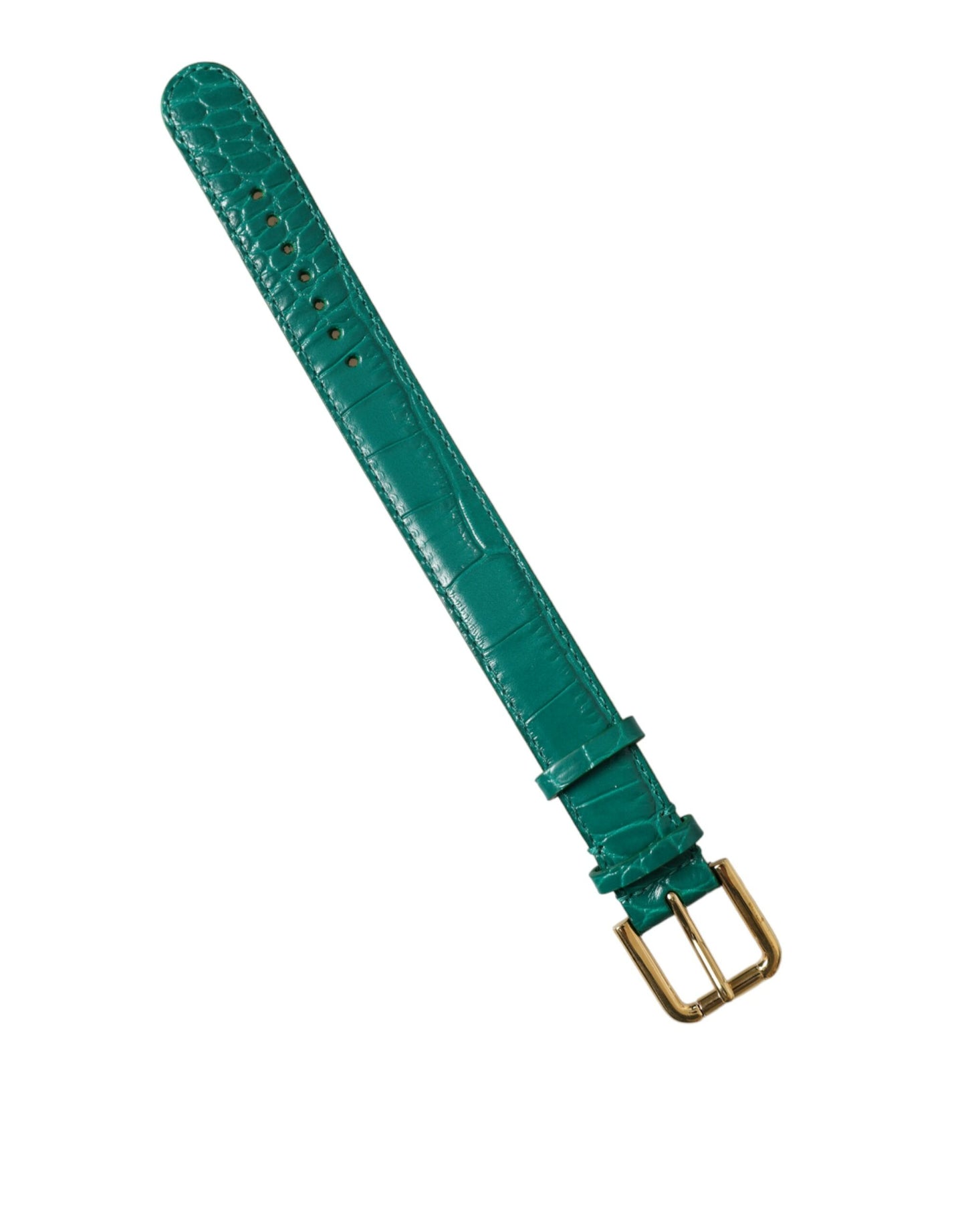 Dolce &amp; Gabbana Elegante Banda Para El Cuello De Cuero Verde