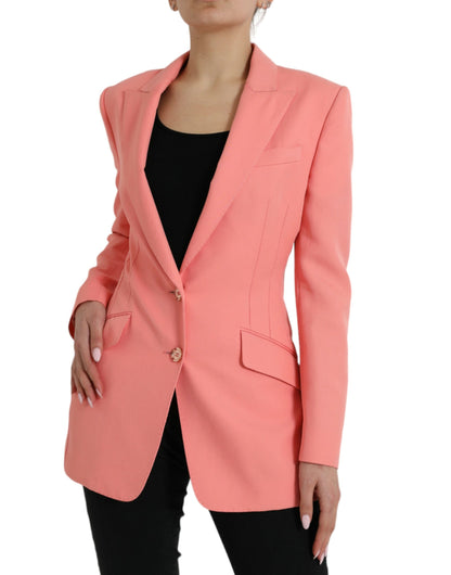 Dolce &amp; Gabbana Blazer elegante rosa con solapa de pico