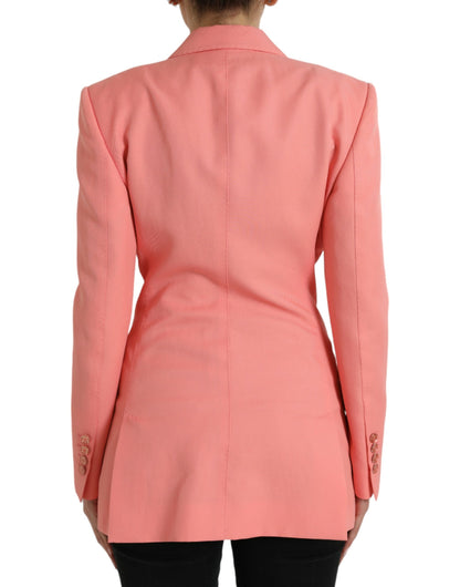 Dolce &amp; Gabbana Blazer elegante rosa con solapa de pico