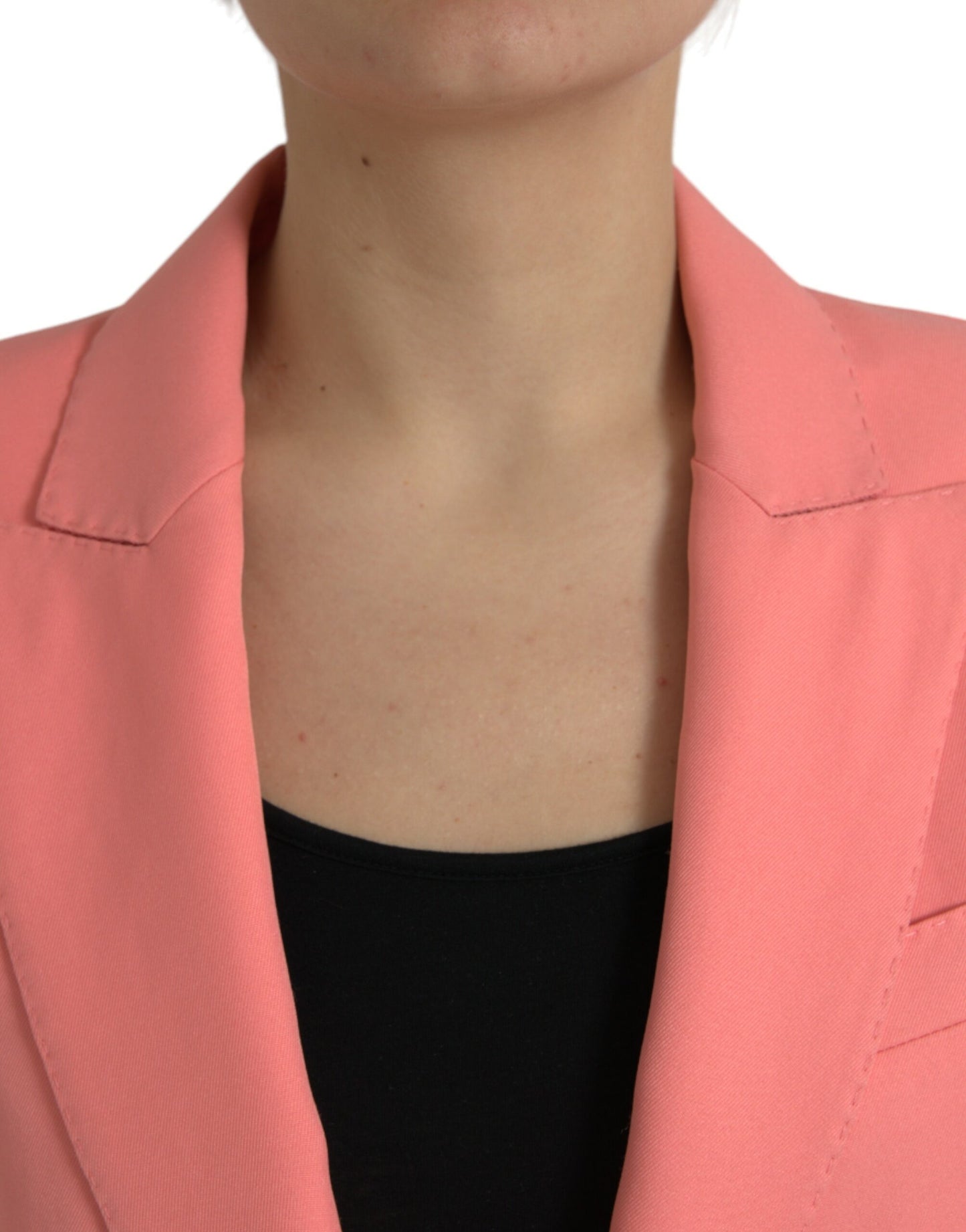 Dolce &amp; Gabbana Blazer elegante rosa con solapa de pico