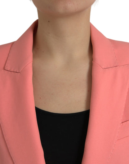 Dolce &amp; Gabbana Blazer elegante rosa con solapa de pico