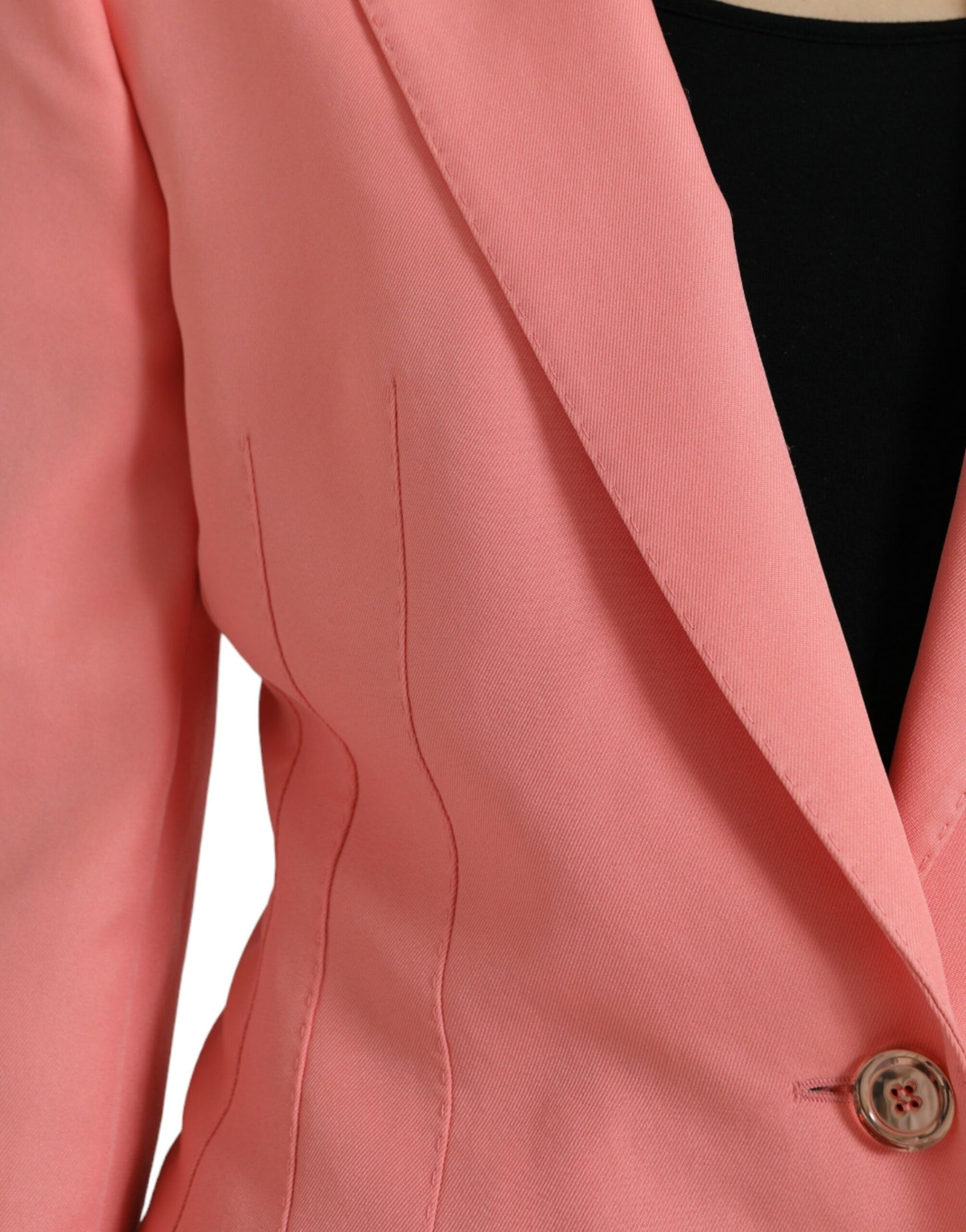 Dolce &amp; Gabbana Blazer elegante rosa con solapa de pico