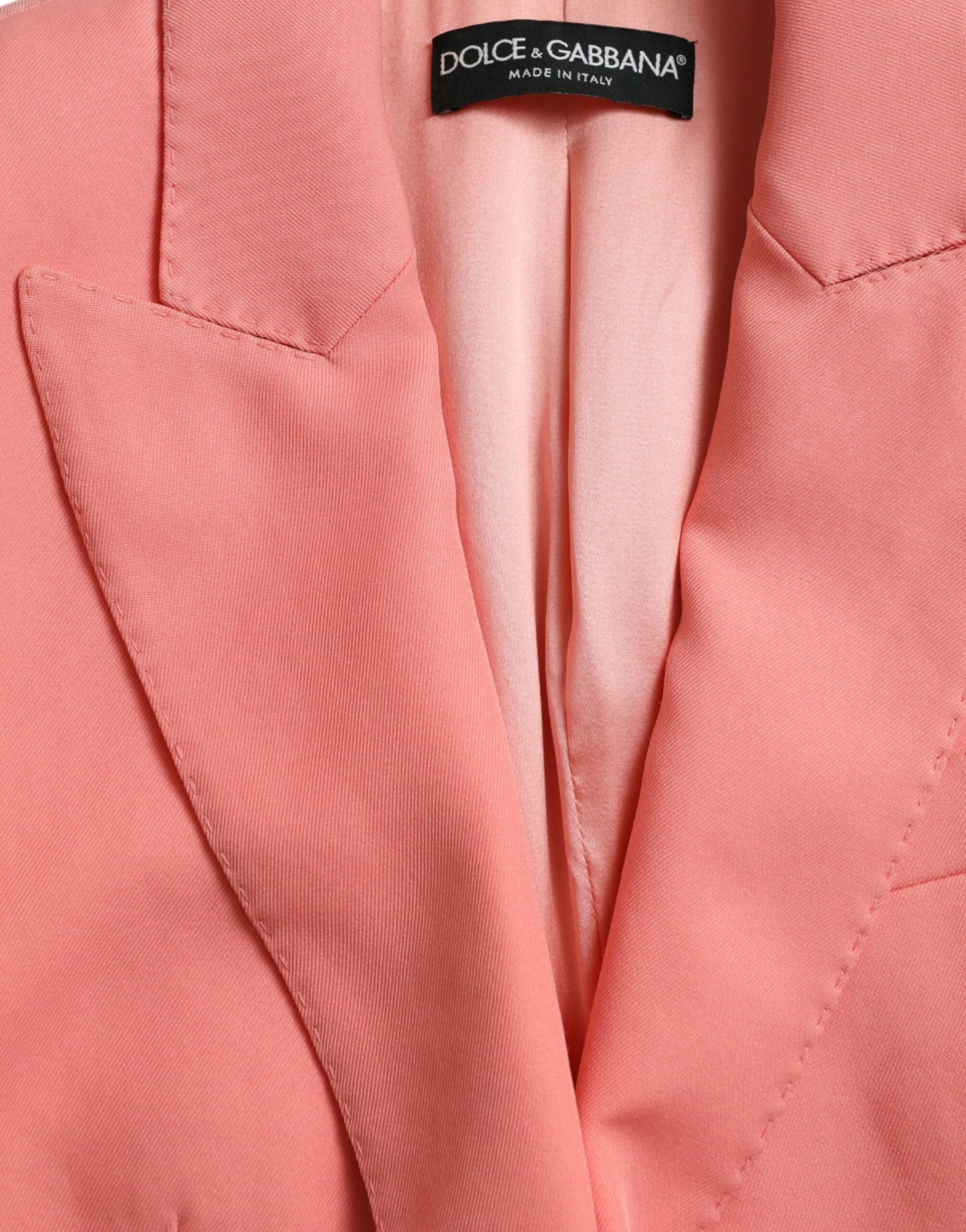 Dolce &amp; Gabbana Blazer elegante rosa con solapa de pico