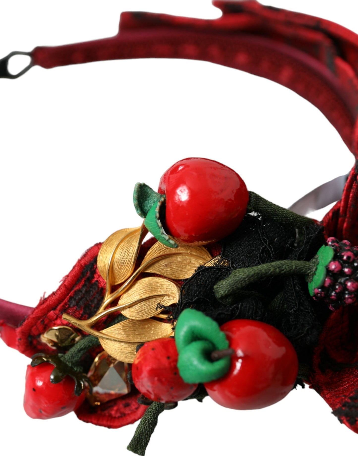 Dolce &amp; Gabbana Diadema Con Diadema Para Mujer Con Adornos De Cereza Roja Sicilia