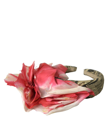 Dolce &amp; Gabbana Diadema De Seda Con Apliques Florales Multicolores Para Mujer