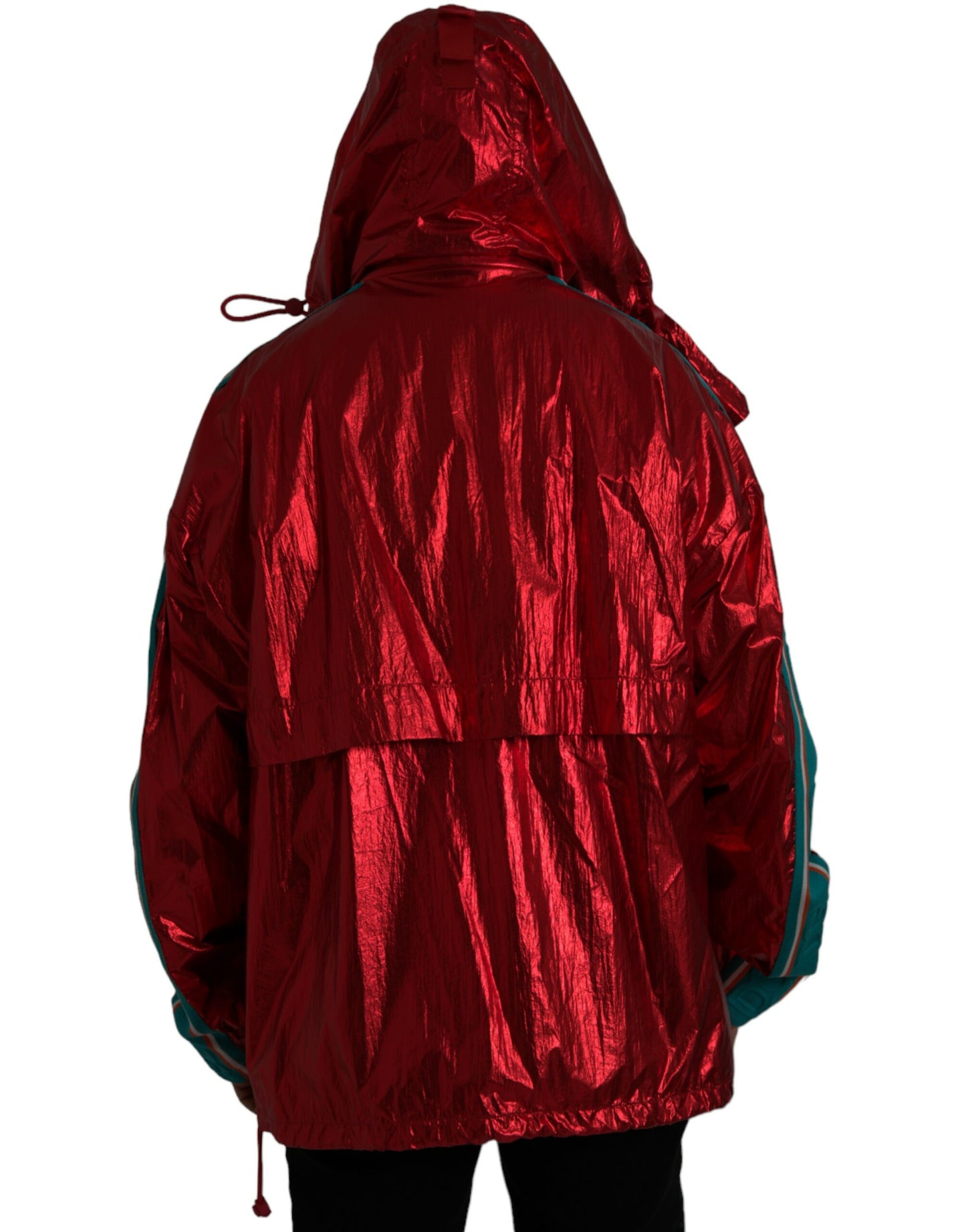Dolce &amp; Gabbana Chaqueta tipo sudadera con capucha de nailon rojo