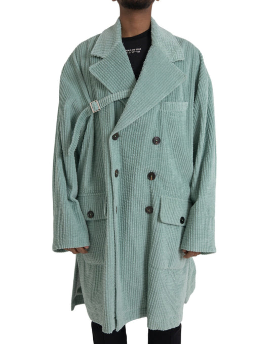 Dolce &amp; Gabbana Chaqueta De Algodón De Pana Con Doble Botonadura Azul