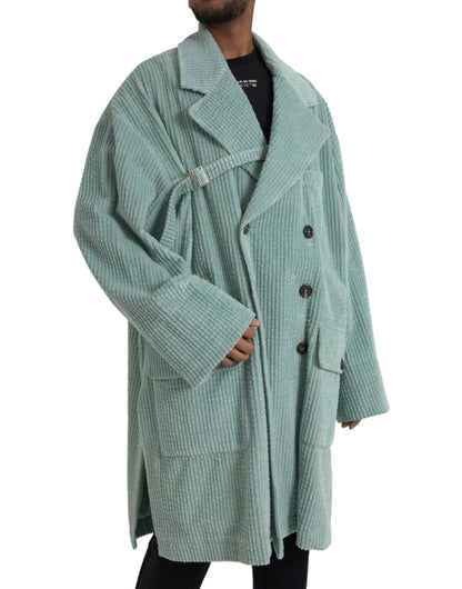 Dolce &amp; Gabbana Chaqueta De Algodón De Pana Con Doble Botonadura Azul