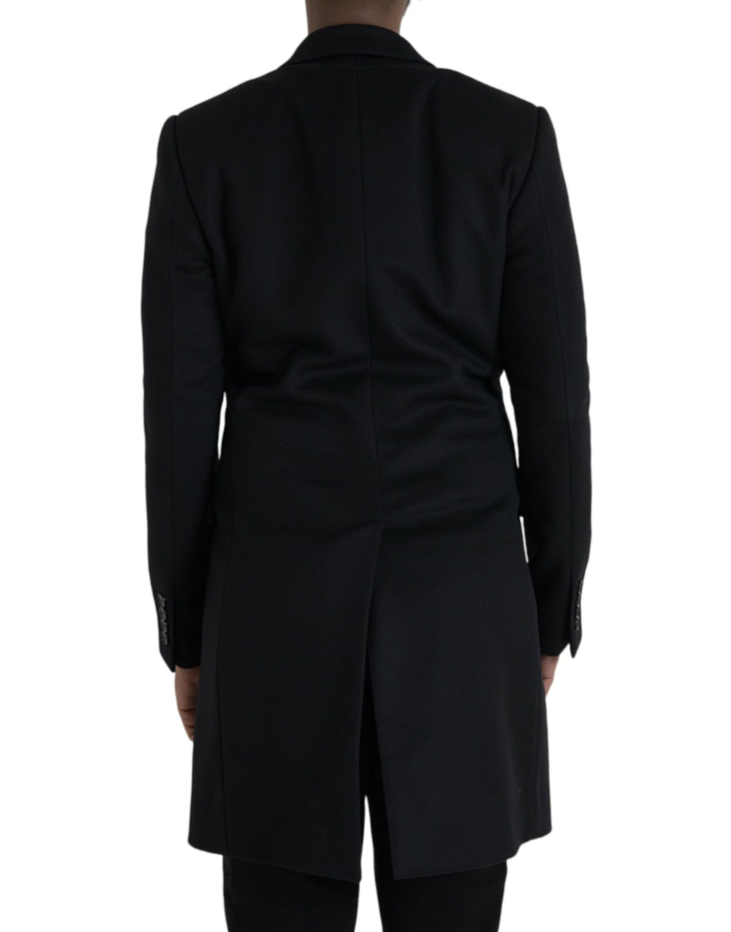 Dolce &amp; Gabbana Gabardina negra con botonadura única