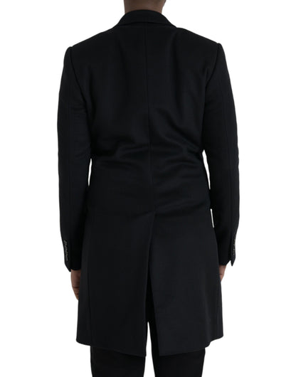 Dolce &amp; Gabbana Gabardina negra con botonadura única