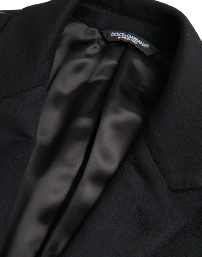 Dolce &amp; Gabbana Gabardina negra con botonadura única