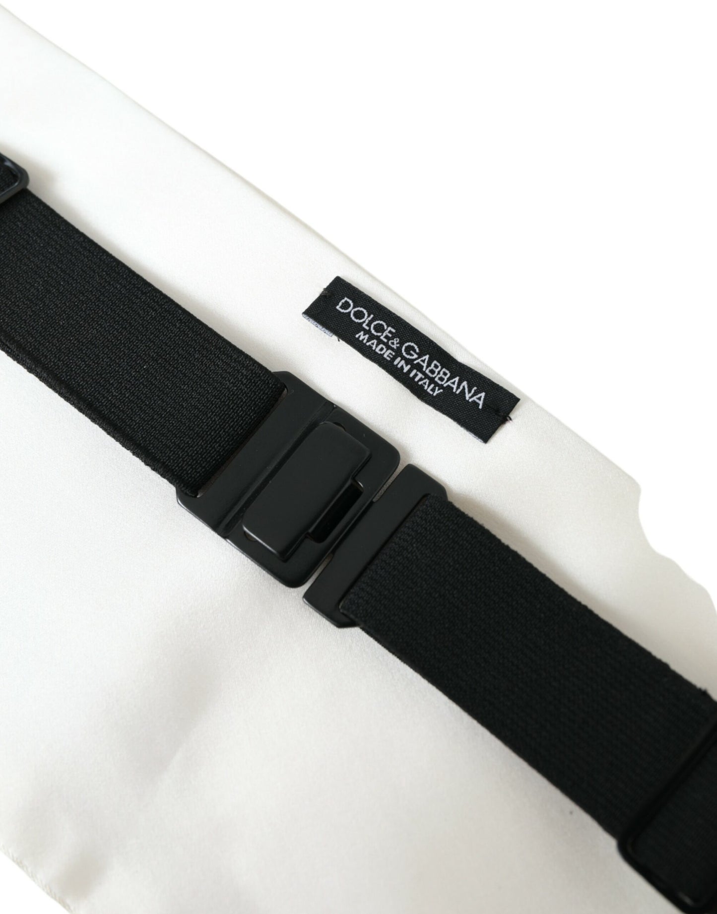 Dolce &amp; Gabbana Fajín con cinturón de seda de cintura ancha para hombre blanco
