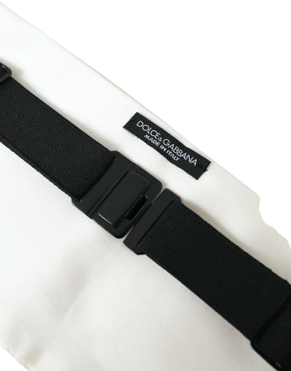 Dolce &amp; Gabbana Fajín con cinturón de seda de cintura ancha para hombre blanco