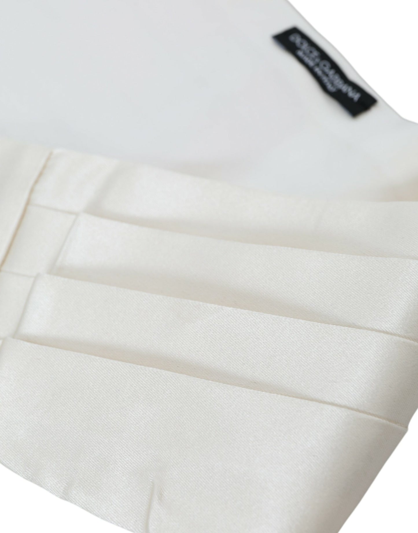 Dolce &amp; Gabbana Fajín con cinturón de seda de cintura ancha para hombre blanco